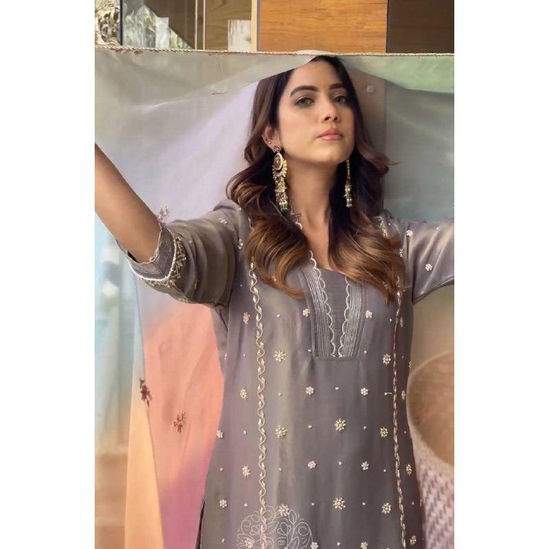 Launching New  designer Party Wear Look Heavy Top Bottom & Dupatta Set