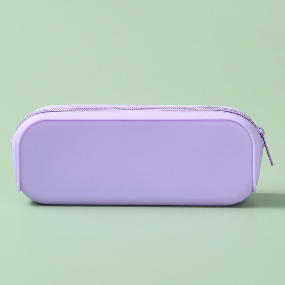 Single Layer Colorful Creative Storage Box Pencil Bag Silicone Pencil Case Stationery Box