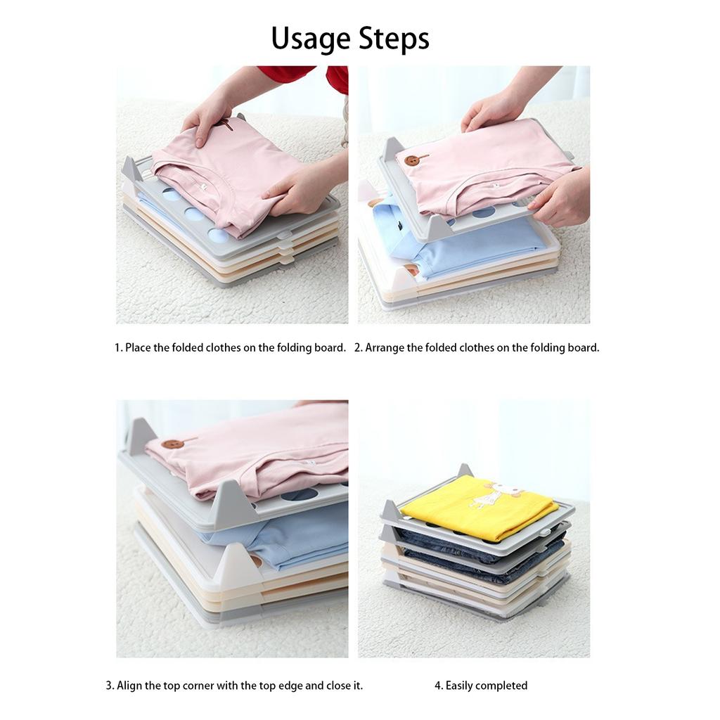 5 Pack Stackable Closet Organizer - Shirt Folding Boards & Shelf Dividers, Space-Saving Wardrobe For T-Shirts, Jeans, Sweaters, Perfect For Home