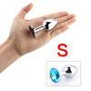 1pcs Smooth Metal Anal Plug, Buttplug, Stainless Steel+Crystal Jewelry Anal Sex Toys for Women Men