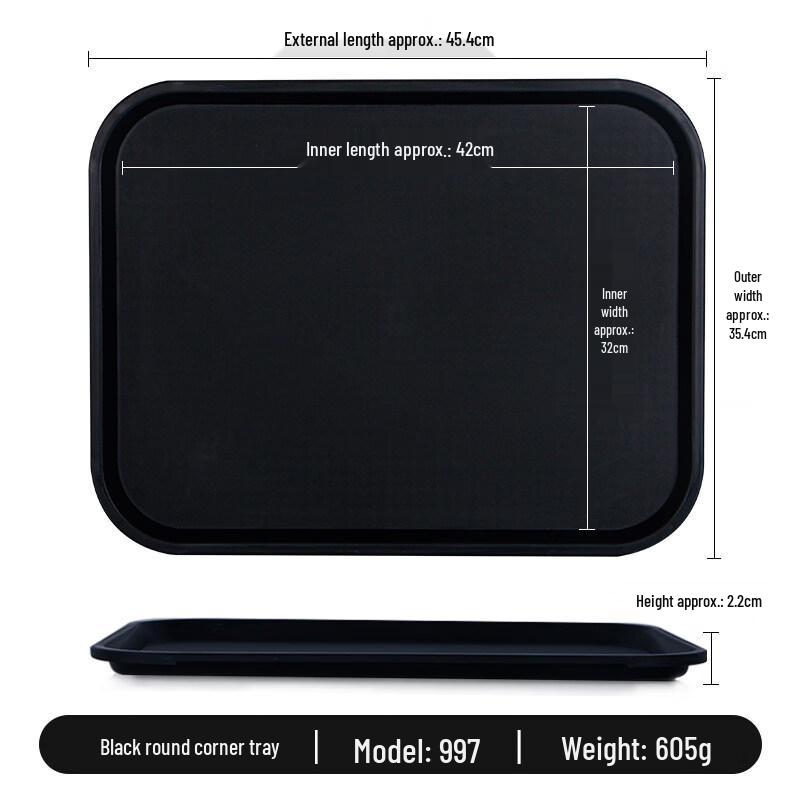 

Commercial Rectangular Plastic Serving Tray