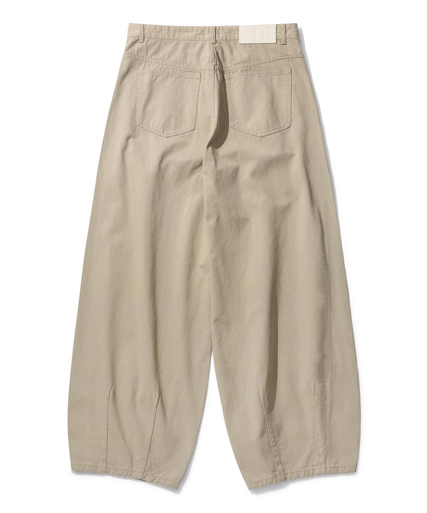 DECET Barrel Wide Leg Pants Dcpt071Beige