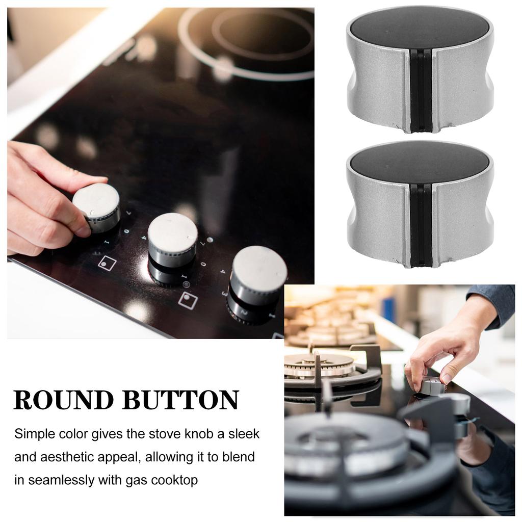 4 Pcs Gas Stove Knob Range Control Knobs Oven Replacements Kitchen Cooktop Metal Burner Accessories