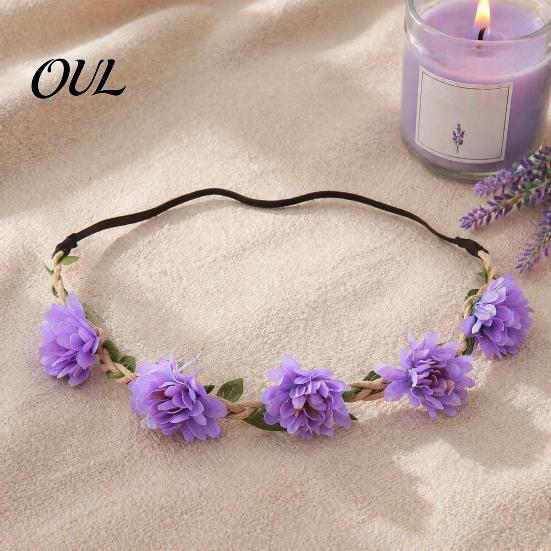 Boho Hair Hoop for Girls Flower Headband, Crown, Headpiece, Floral Wreath Headband Elegant Parties Wedding Birthday Festival Party Photography & Daily