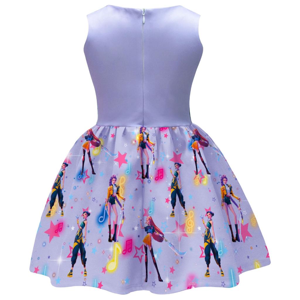 Em estoque: Vestido Formal com Saia e Laço Digital Print The Witcher Girls 94209