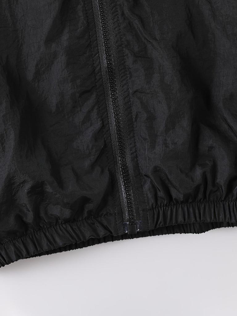 Mädchen 8-12 Jahre Ganzjahres Freizeitjacke, Raglan Langarm Reißverschluss Kurzer Mantel mit Reflektierendem Streifen, Leichte Outdoor Lauf- und Radsportbekleidung