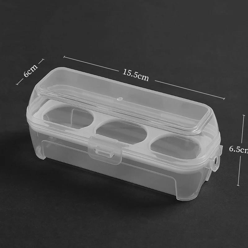Portable Shockproof Eggs Box 3/4/8 Grids Storage Container Egg Holder Transparent Kitchen Organizer for Outdoor Camping Picnic 2