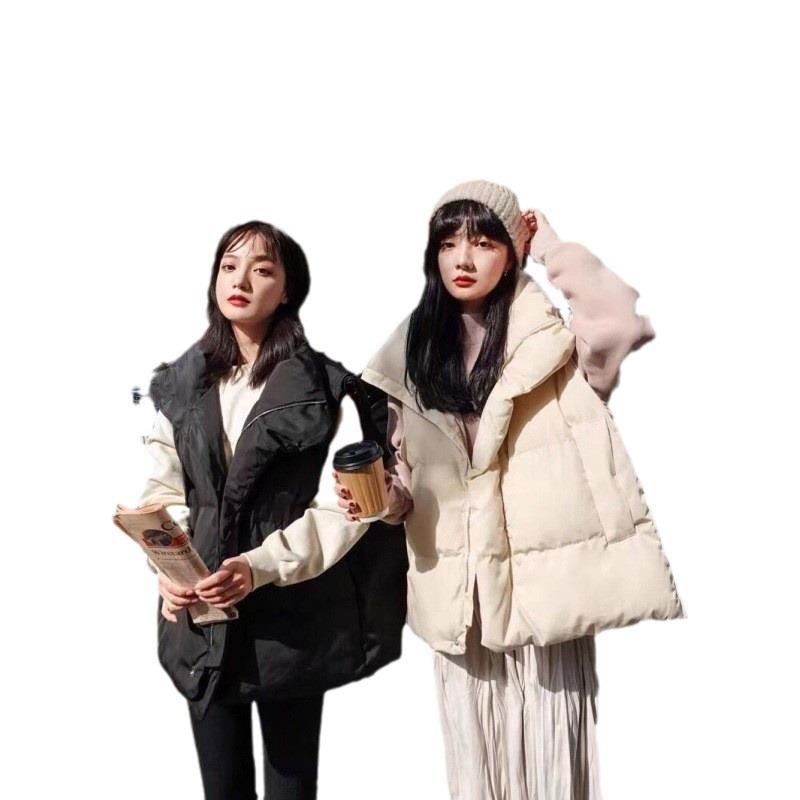 Winter New Down Cotton Vest Women's Versatile Korean Version Loose Large Size Vest Thermal Vest Jacket