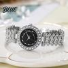 Sparkling Rhinestone Bracelet Luxury Women Watch Round Dial Quartz Analog