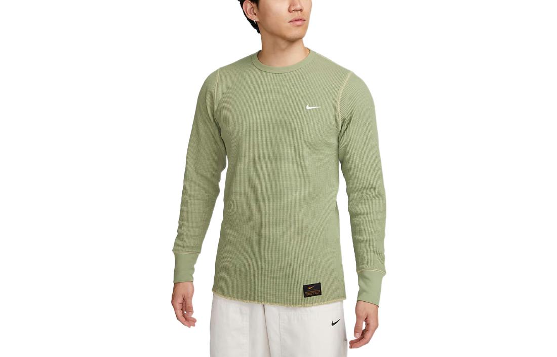 Nike T Shirts Men s Oil Green Crew Neck Moderate Straight Fit DX0895-386 XXL