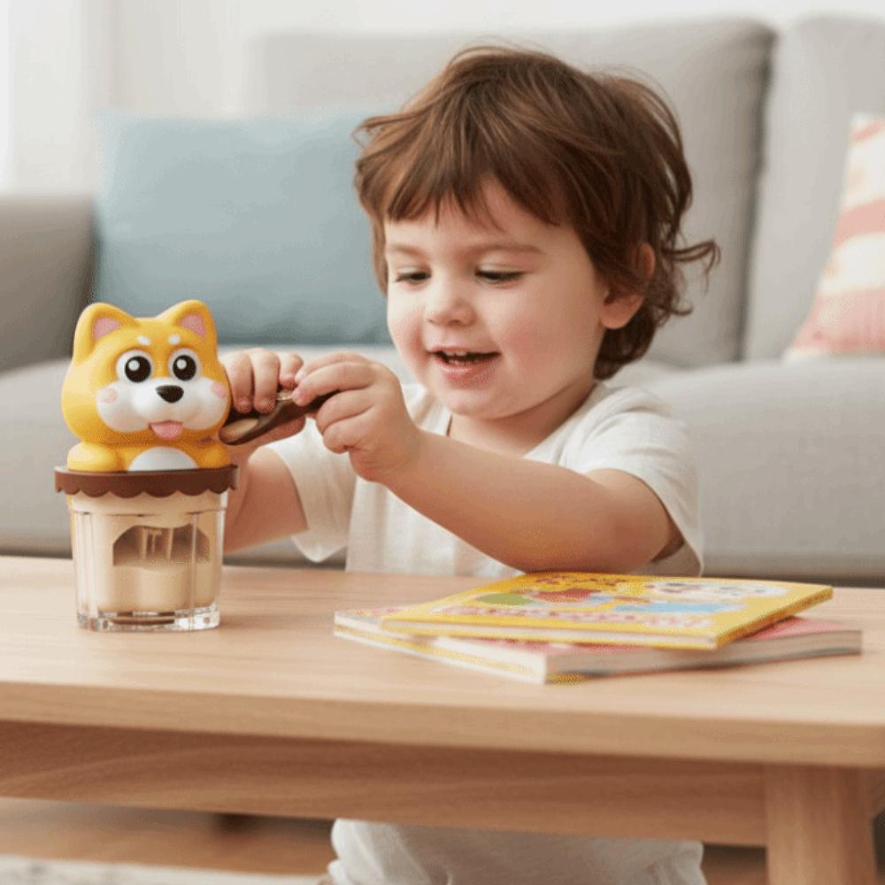 Food Feeding Talking Pudding Dog Toy Simulation Play House Toys for Friend