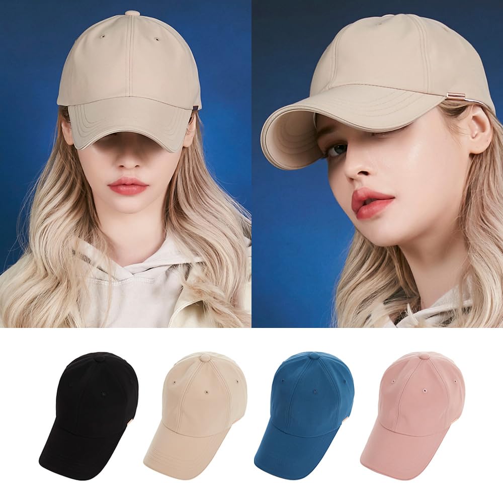 Rose Gold Double Link Over Fit Ball Cap Beige [VARZAR]