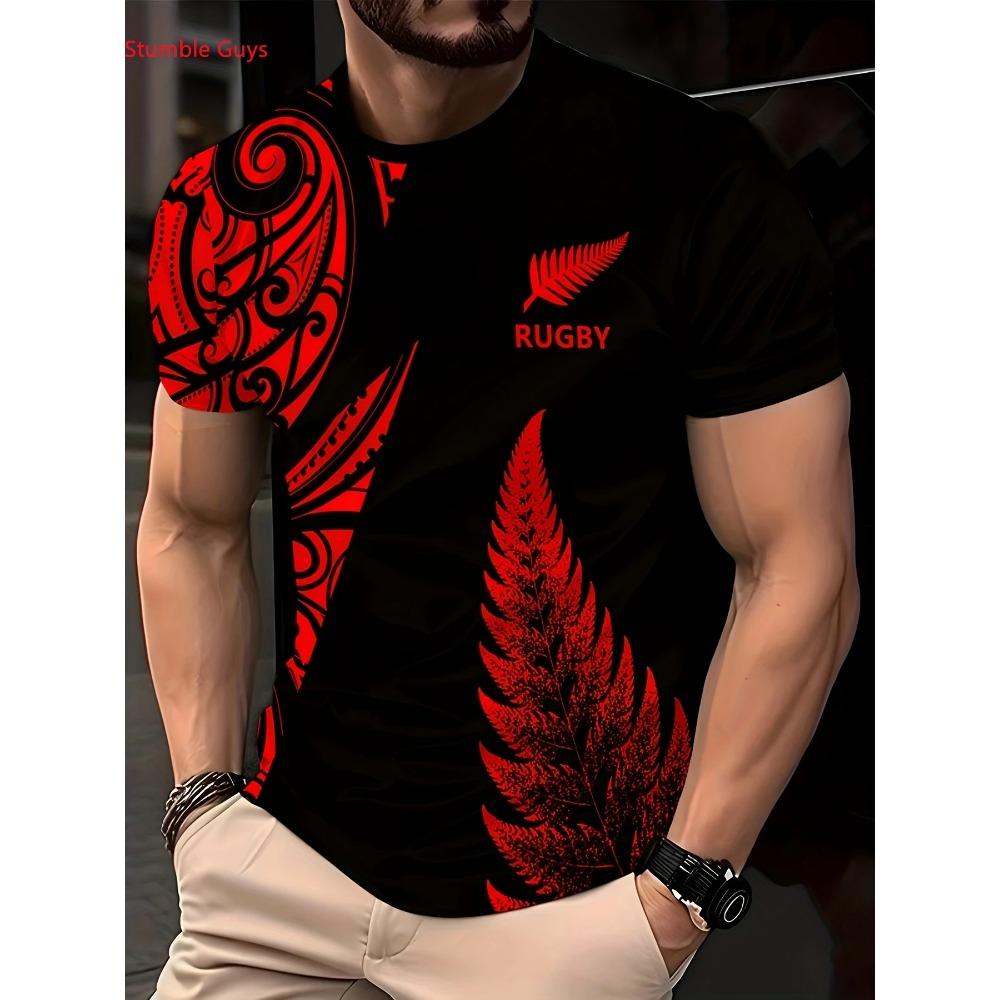 Men's short sleeved T-shirt summer fashion casual breathable print