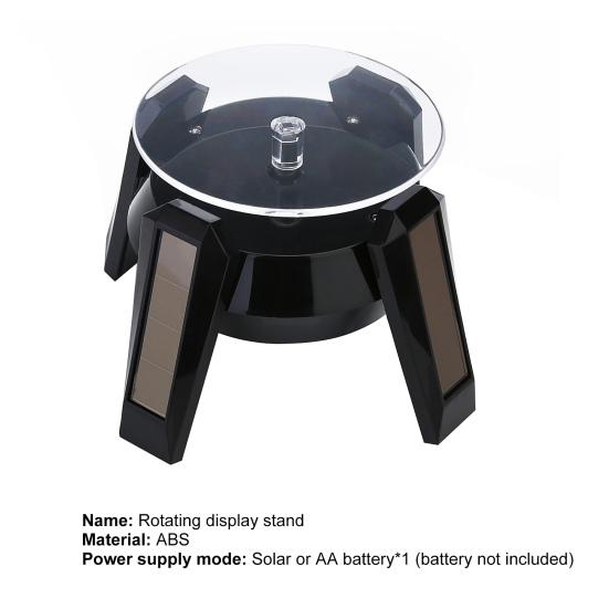 Airship UFO Rotating Display Stand 360 Degrees Solar Dual Use Automatic Turntable for Showcase
