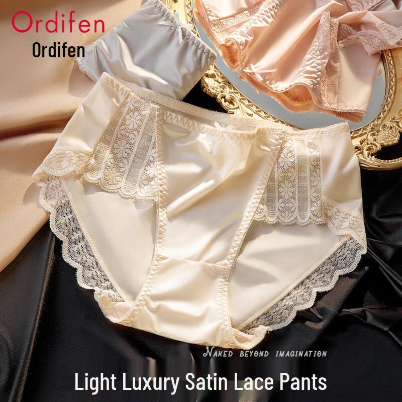 Ordifen Luxurious Seamless Lace Mid-Rise Briefs