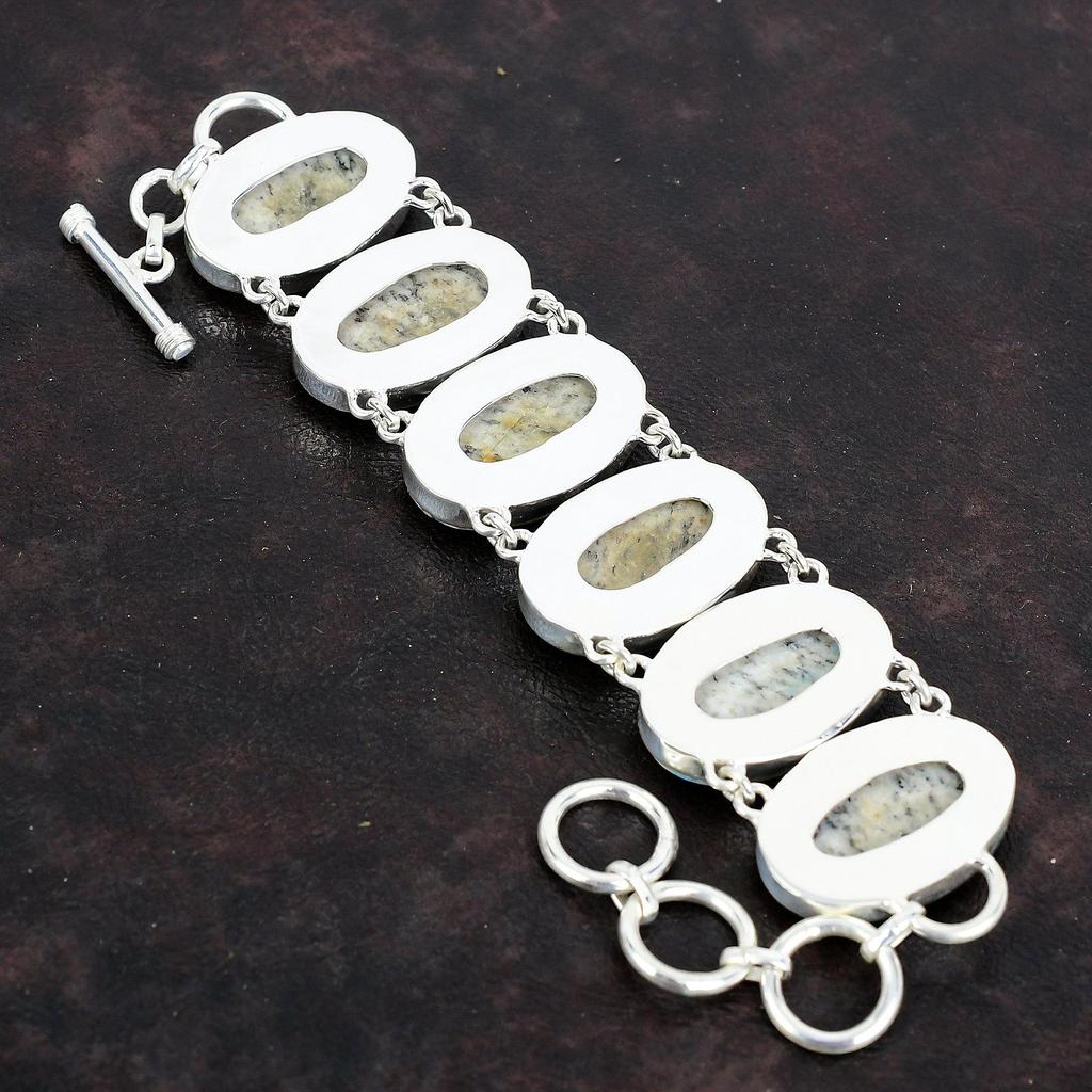 K2 Jasper Gemstone Bracelet Handmade Unique Bracelet Birthstone Jewelry 925 Sterling Silver Bracelet Adjustable Chain Bracelet Wedding Gifts