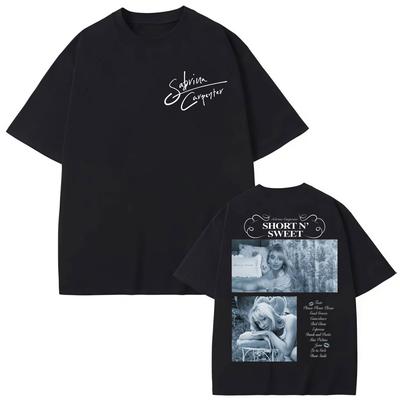 Singer Sabrina Carpenter Graphic T Shirt Fashion Aesthetic Short Sleeve T-shirts Men Women High Quality Cotton Oversized T-shirt