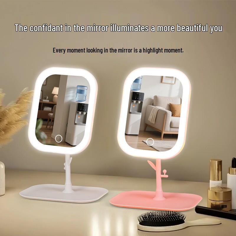Rotating LED Vanity Mirror with HD Lighting for Dressing Table