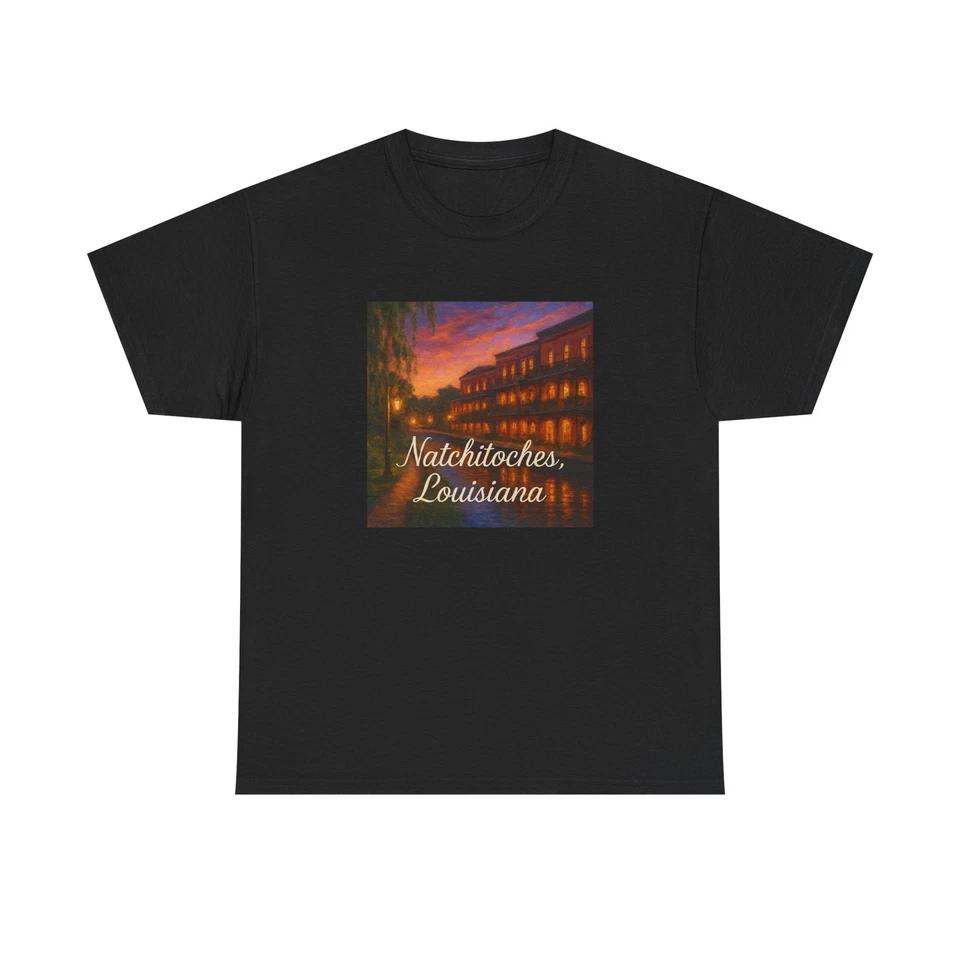 Unisex Adult T Shirt Natchitoches Louisiana Riverwalk Art XL