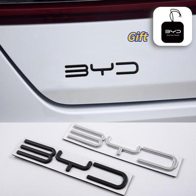 BYD 3D Metal Car Badge Letters Emblem Rear Trunk Sticker for BYD Atto 3 Shark 6 Seal Dolphin Sealion Song Plus Dolphin Surf
