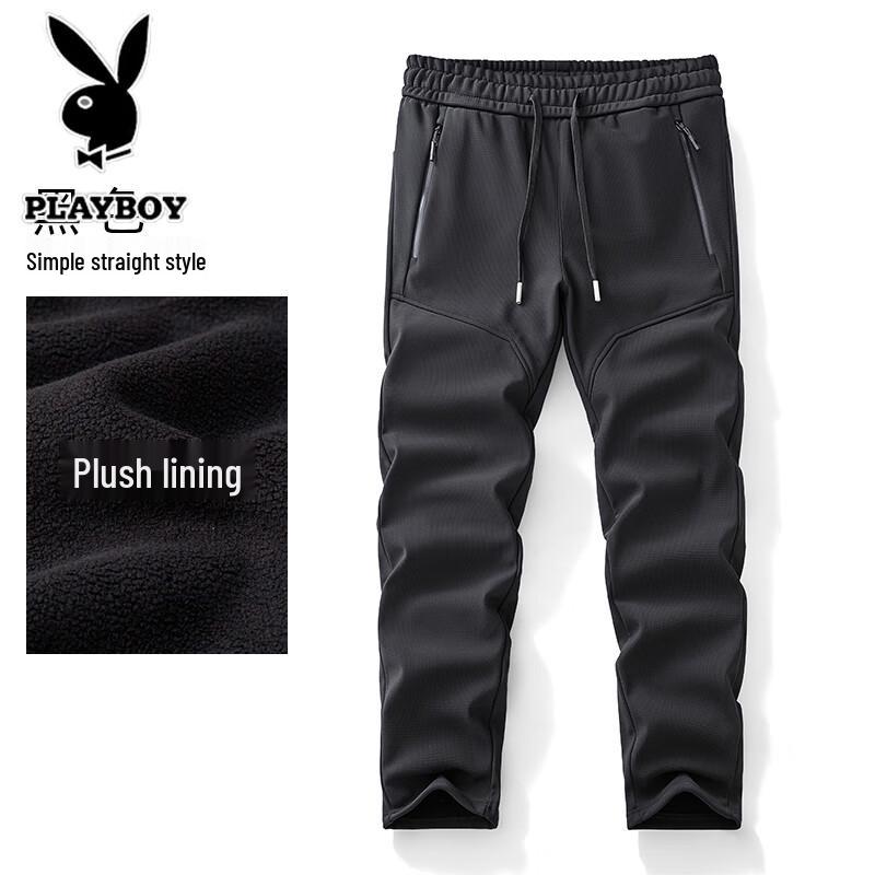 PLAYBOY Men's Fleece Lined Warm Outdoor Pants