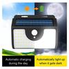 IP65 Waterproof 134LED Solar Motion Sensor Wall Light 3 Sides Outdoor Security Lamp for Yard Garden Garage Pathway Decor