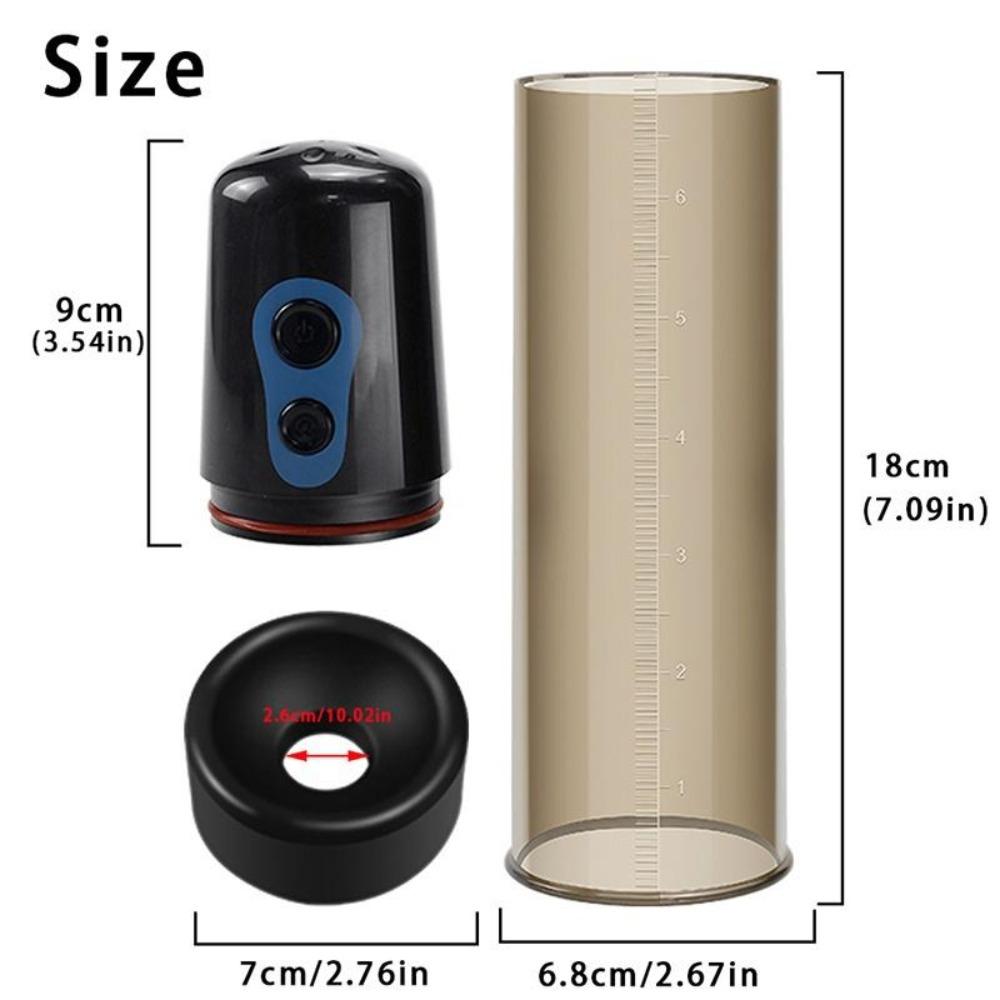 Electric Penis Pump Penis Extender Vacuum Pump Delayed Ejaculation Penis Erection Trainer Penis Enlarger for Erectile Dysfunction Trainer, Penis Pumps
