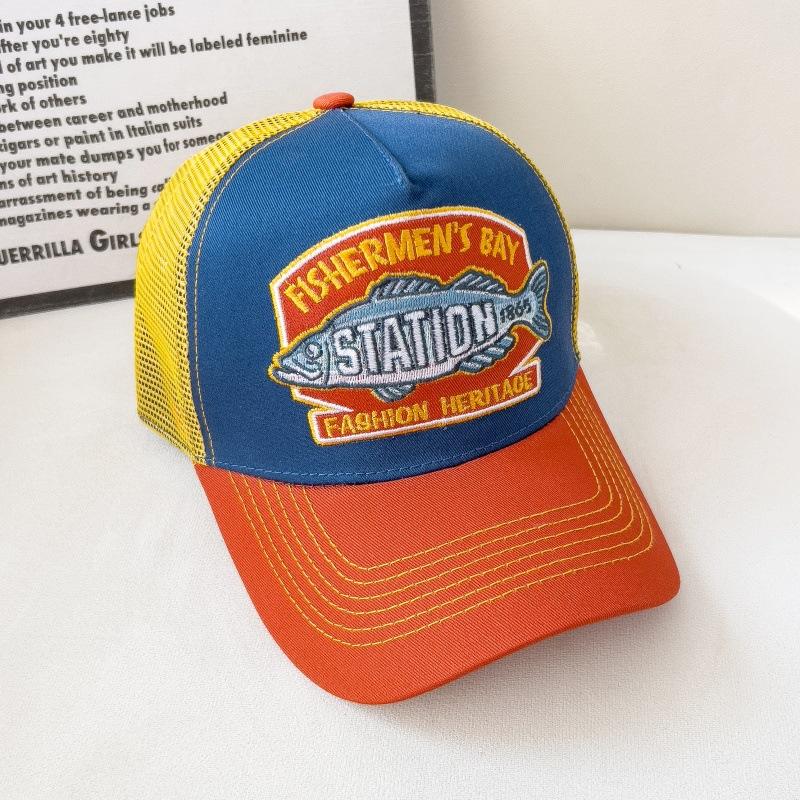 American Retro Baseball Cap Mesh Breathable UPF50+ Unisex Hip Hop Streetwear Adjustable Vintage Sun Hat