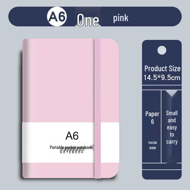 A7 Portable Laptop Notebook - Cute English Planner, Pocket-Size for Students, Japanese/Korean Style A6 Notepad