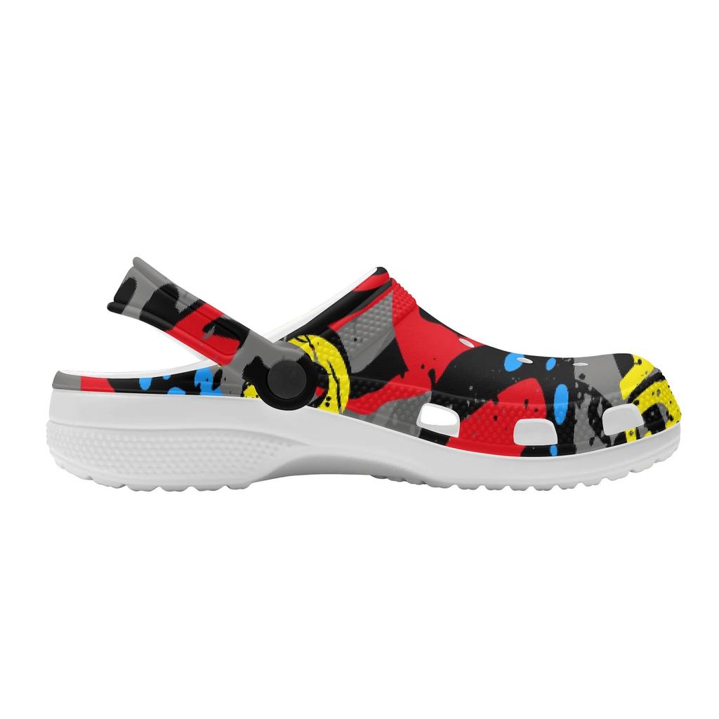 Colorful Printed EVA Clogs Women Men Lightweight Breathable Slip On Garden Shoes for Beach Pool Home Bathroom Summer Wear