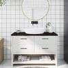 VidaXL Bathroom Countertop Dark Grey 120x60x4 Cm Treated Wood 3156239
