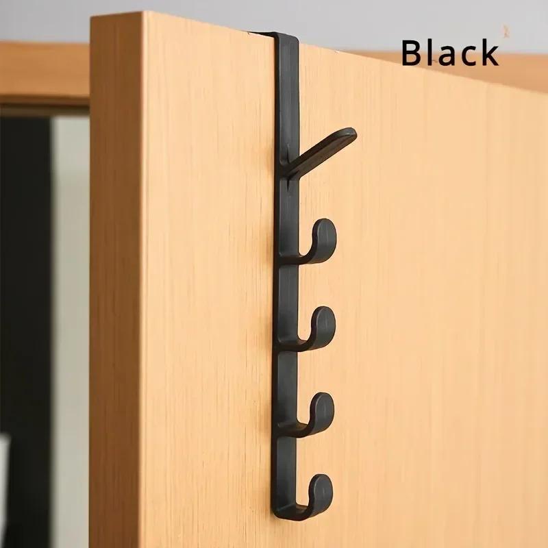 1pc Long Row Of Hooks Behind The Door, Bag Rack Ins Dormitory Storage Hanger, Wall-mounted Storage Rack, Hat Organizer