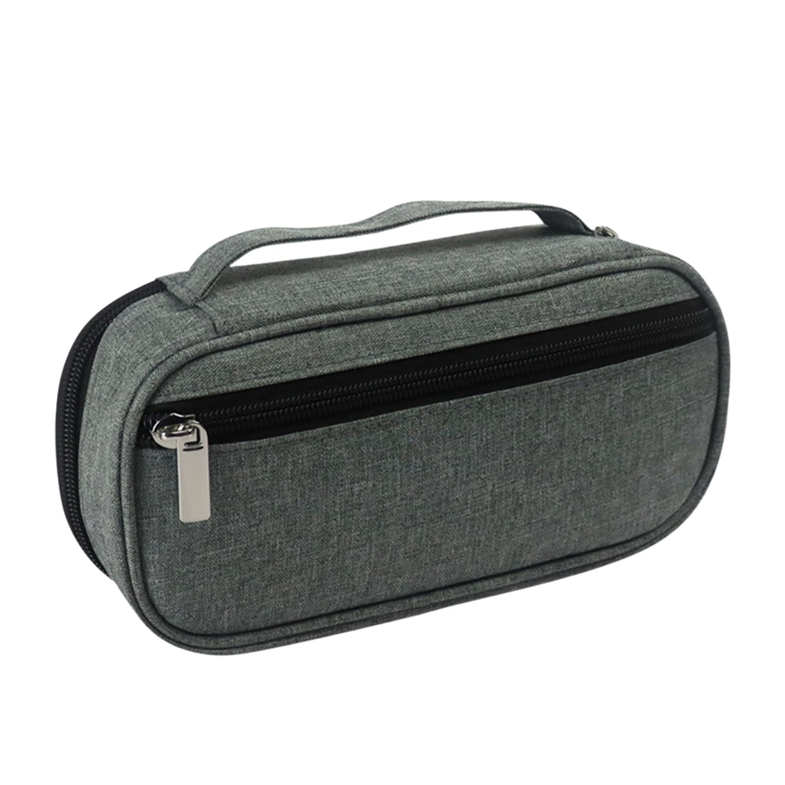 Insulin Pen Carrying Case - Portable Medical Cooler Bag for Diabetes Insulin Cooler Travel Case Convenient to Changing Needles темно серый