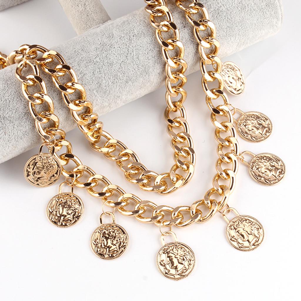 Classical Double Layer Portrait Coin Waist Jewelry Detachable Tassels Trim Adjustable Hip Chain Body Jewelry For Women Fashion Accessories