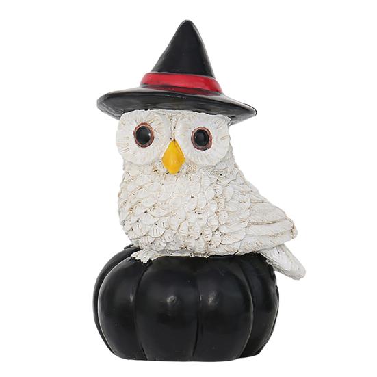Yousheng Cute Halloween Resin Sculpture, Small Table Decorations, Mini Adorable Owl Bat Pumpkin Ghost Decor for Party Home Scenes Creative Holiday
