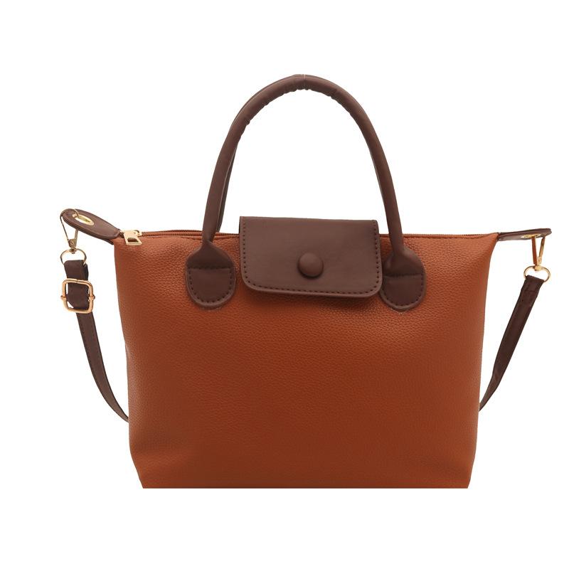 Dumpling Bag Women's 2025 Spring Explosion High-quality Shoulder Bag Fashionable Splicing Contrasting Color Messenger Bag High-end Women's Bag