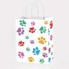 10pcs Pet Theme Candy Bags Colorful Dog Paw Design Gift Bags with Handles Birthday Party Decorations Favors for Cat Owners