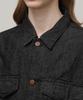 Schott NYC DENIM UTILITY JACKET, Men's, Size S, Black (782-4152003)