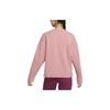 Nike Yoga Luxe Solid Color Round Neck Casual Fleece Loose Sweatshirt Women Sweatshirt Stardust-Red DM6974-618