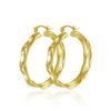 14K Gold-Plated Brass Gradient Hoop Earrings - Simple Luxury Fashion Design