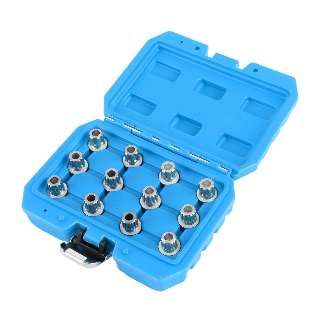12pcs Car Spline Bits Locking Wheel Nuts Remove Tool Kits Auto Maintenance Repair