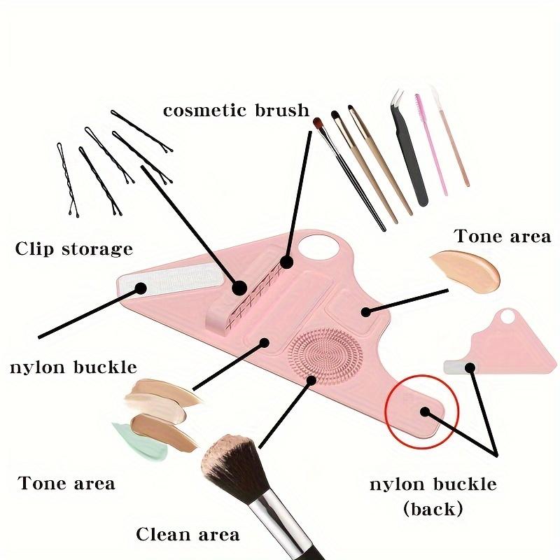 Silicone Makeup Assistance Hand Strap Makeup Tool Storage Bag Wrist Strap for Quick Replacement of Makeup Tools