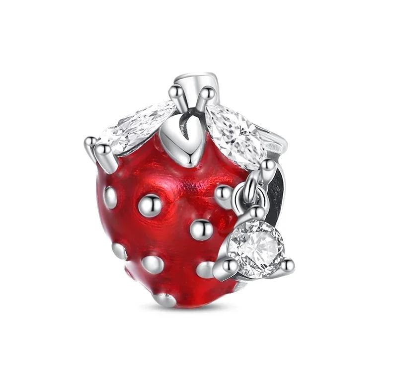 Original Copper Christmas Gift Snowflake Penguin Heart Crystal Ball Beads Charms For Bracelet Diy Women Jewellery