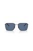 EMPORIO ARMANI Matte Dark 30038060 0EA2172D Sunglasses, Gunmetal, Blue, 60mm,