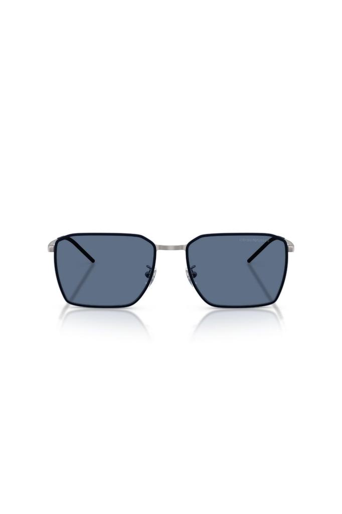 EMPORIO ARMANI Matte Dark 30038060 0EA2172D Sunglasses, Gunmetal, Blue, 60mm,