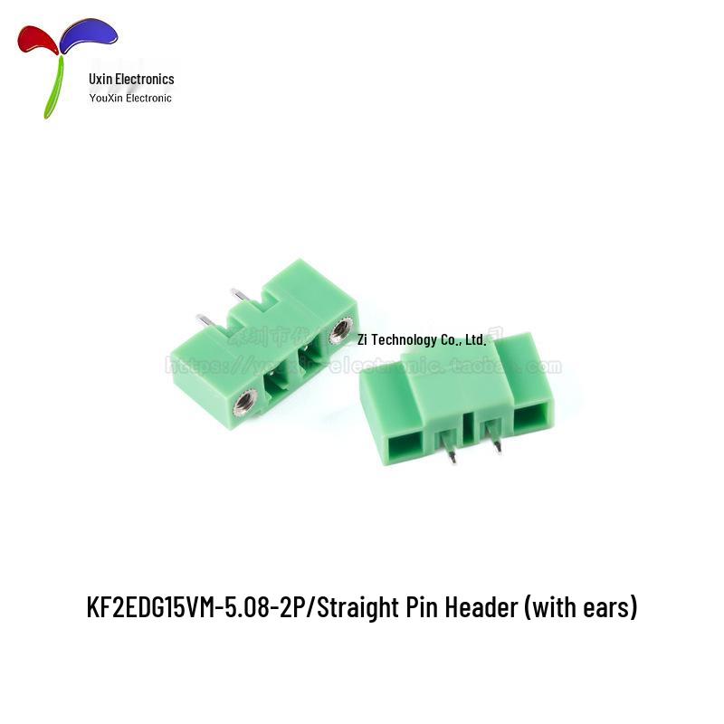 

KF2EDG15VM Series Straight Pin Socket Terminal Block, 5.08mm Pitch, 2/3/4/5/6/8P Plug-in