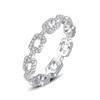 Tancise Classic 925 Sterling Silver  Zircon Ring Ladies Jewelry Wedding Promise Party Gift