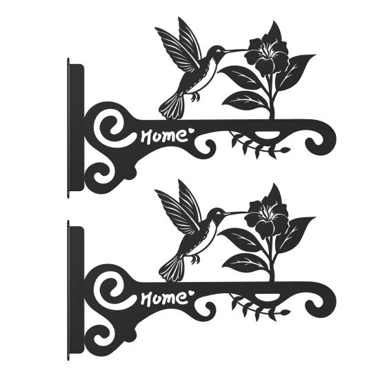 

2 шт. Металлические вешалки для растений, декоративные настенные крючки в виде силуэта птицы, прочная вешалка для растений, подвешивающая цветочные корзины, кормушки для птиц, для использования в помещении и на открытом воздухе 2pcs