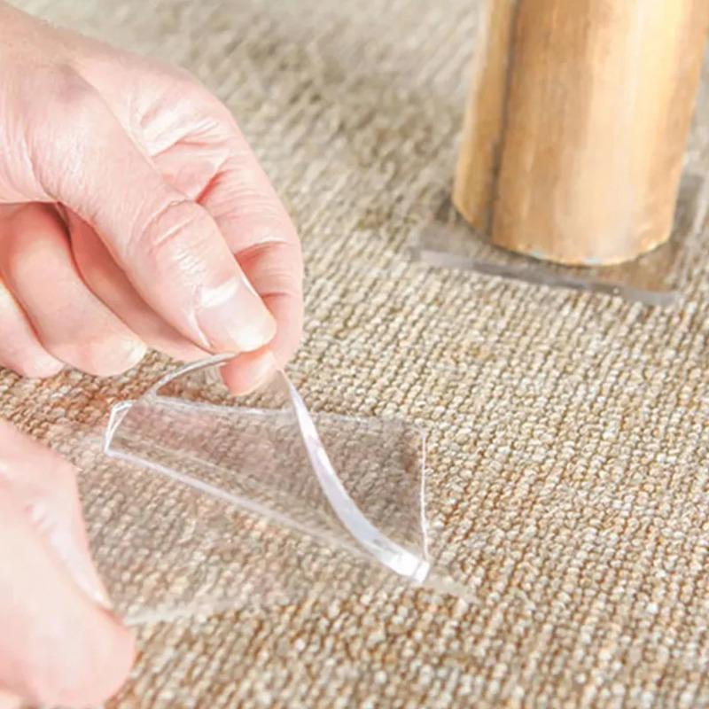 4 st/Set Transparent Vibrationsdämpande Stötdämpande Kuddmatta Tvättmaskin Självhäftande Ljudisolerande Stötskydd Dörrmatta