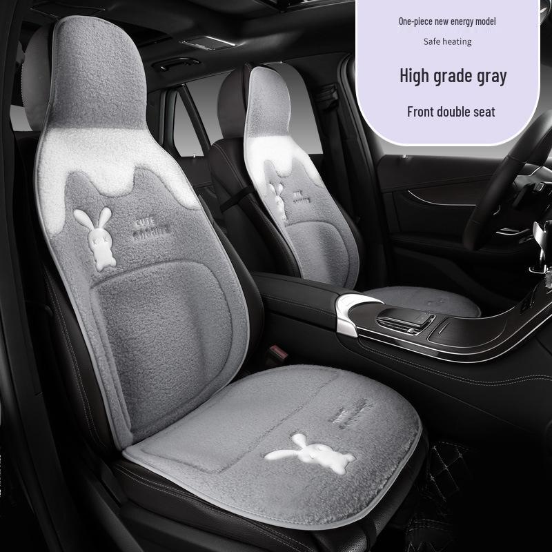 Universal Plush Winter Car Seat Cushion - Thick, Warm, Goddess Style for Five-Seaters